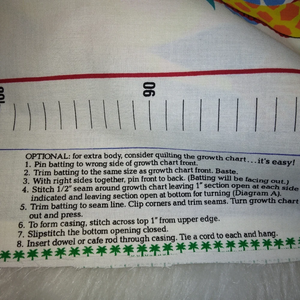 FABRIC Cranston Print Works Rainbow Jungle Growth Chart Panel